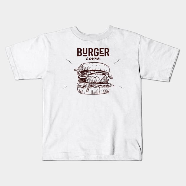 Burger Lover Kids T-Shirt by mutarek